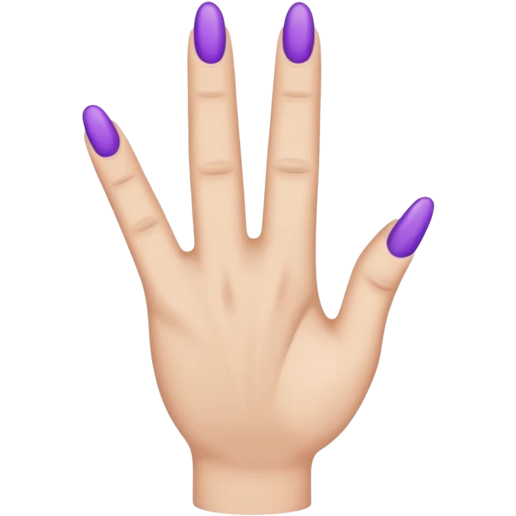 Doigt lever violet emoji