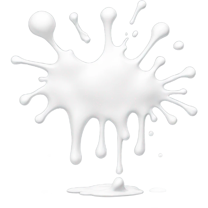 White paint splatter emoji