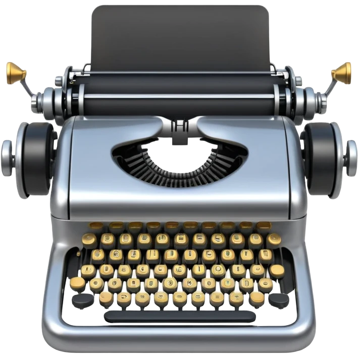 robot typewriter emoji classic typewriter shape emoji