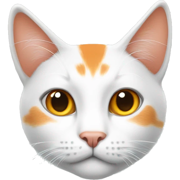 White and orange cat emoji
