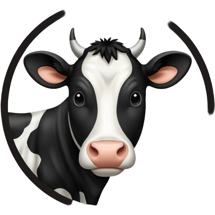 circle filled with cow print emoji