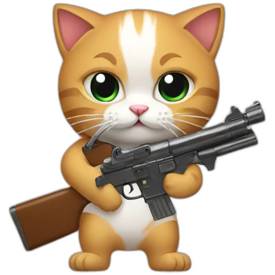 cat with guns emoji