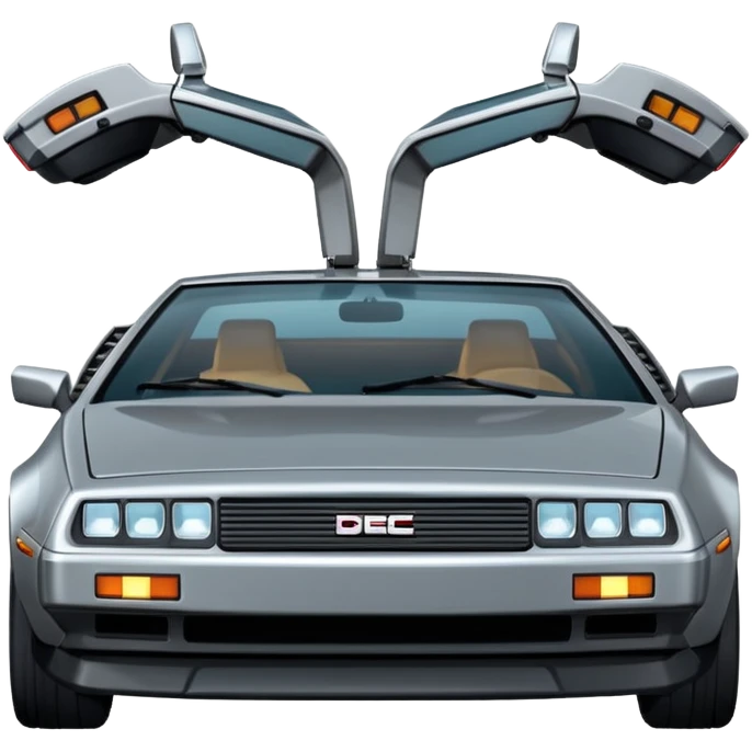 DeLorean DMC-12 driving emoji