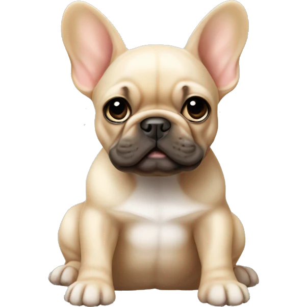 Beige French bulldog puppy  emoji