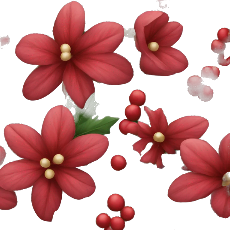 Christmas flowers emoji