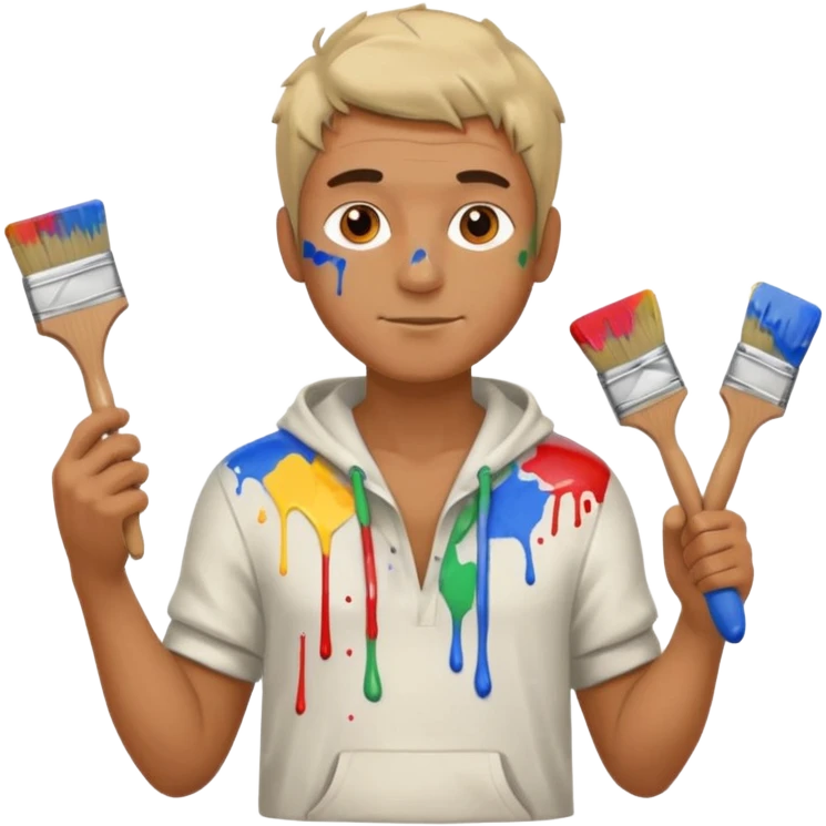 Ceramic Painter man emoji