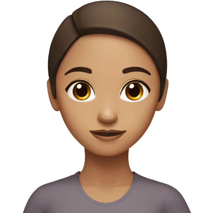 Brunette girl Brown eyes doing yoga emoji