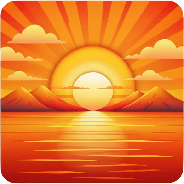 Sunset orange real emoji