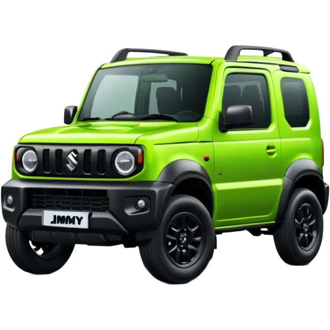 neong green suzuki jimny 2025 frontal angle emoji