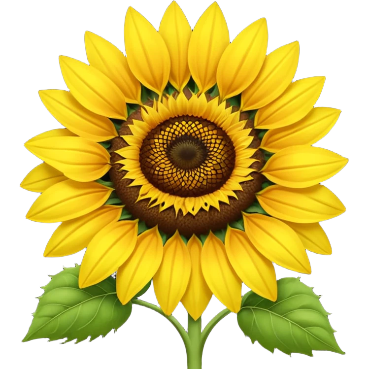 Sunflower yellow wuth dark brown center emoji