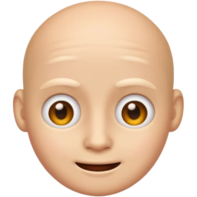 Uncanny valley emoji with no eyebrows emoji