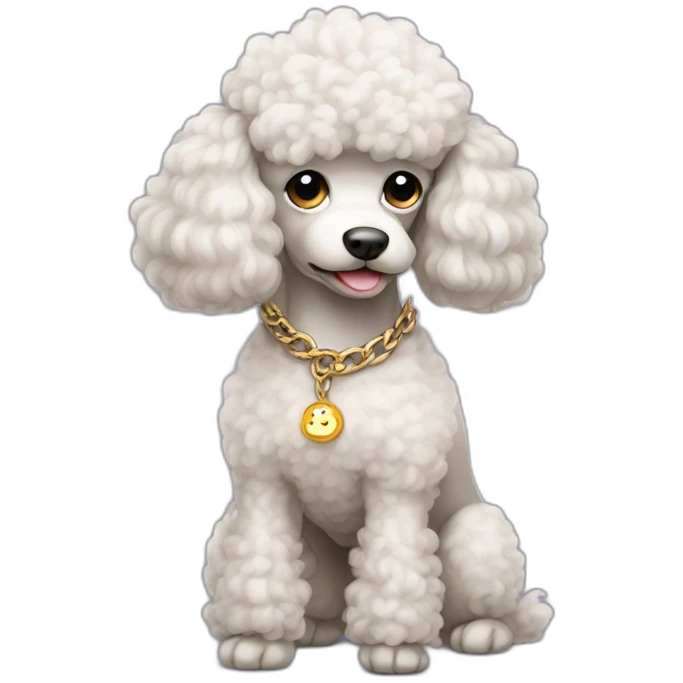 Poodle with good chain emoji