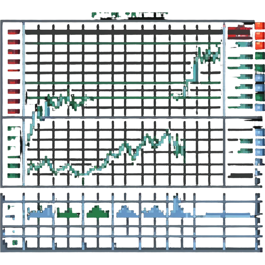 trading analytics chart in pixel art style emoji