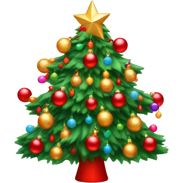 red Christmas tree emoji