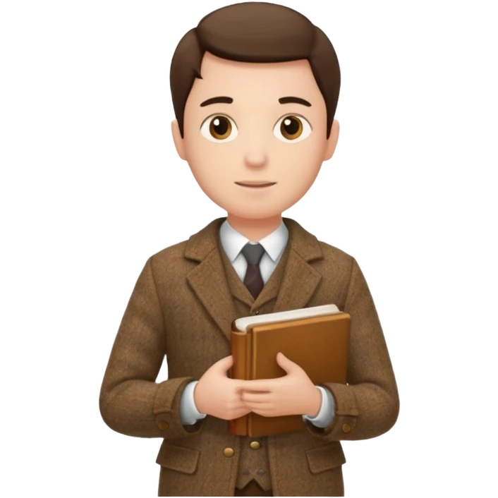 man holding a history book, different pose emoji