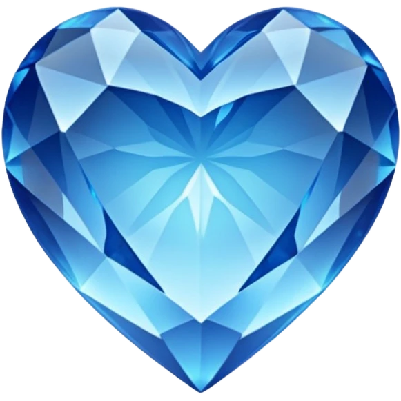 blue heart with a crystal effect emoji
