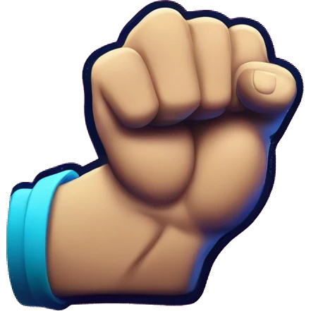 Two fists bumping in the neon light emoji