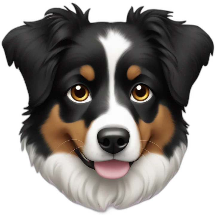 australian shepher black tri emoji