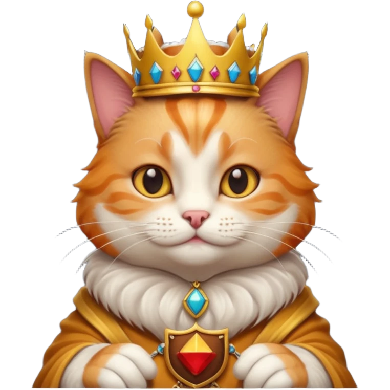 Oyun oynayan kral kedi emoji