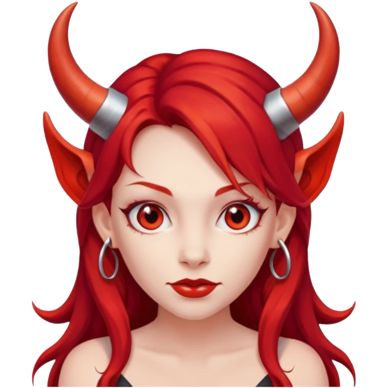 long hair devil girl emoji