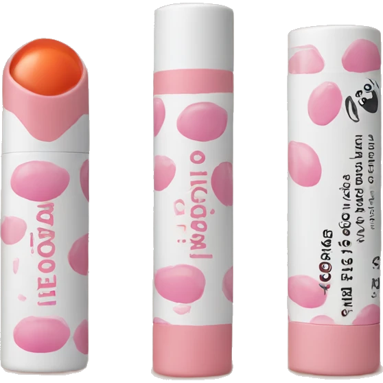 lip balm with label emoji