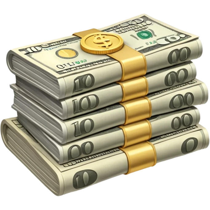 It's an image of money such as coins and bills, but there's only one or two neatly emoji