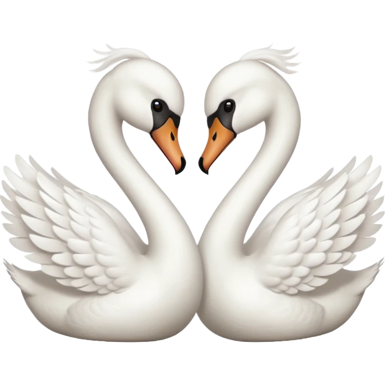 Kissing swan emoji
