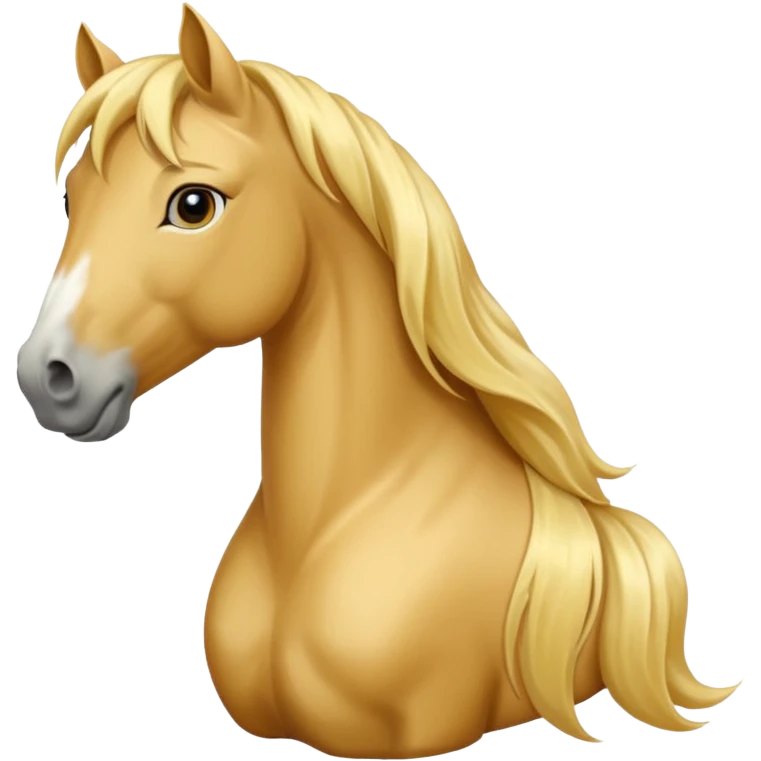 horse with long blonde hair emoji