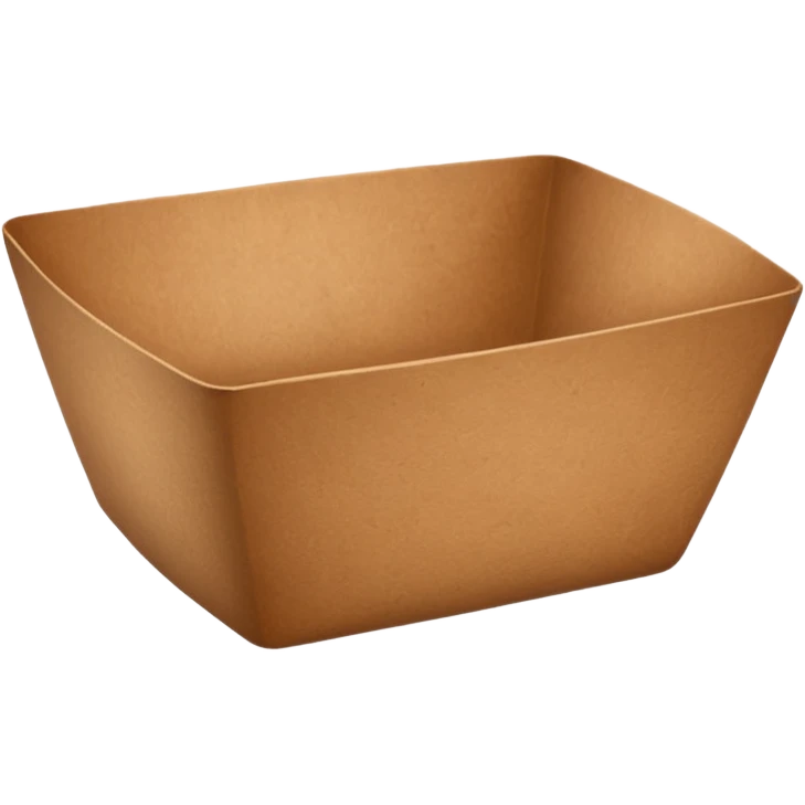 create an emoticon of a retangular bowl made of kraft paper, 
The lunch box should be the most similar to this real one..
https://i.postimg.cc/FKcHz1tk/Screenshot-2025-11-11-alle-16-06-29.png

Can get more images of the bowl from this instagram account https://www.instagram.com/chefaporterbr/ emoji