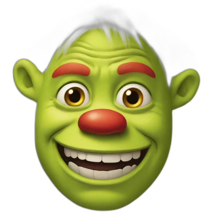 shrek clown emoji