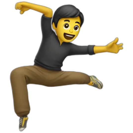 une personne qui dab emoji
