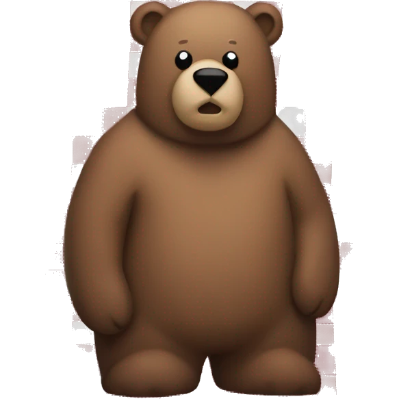 Big bear in a Buffalo plaid flannel shirt  emoji