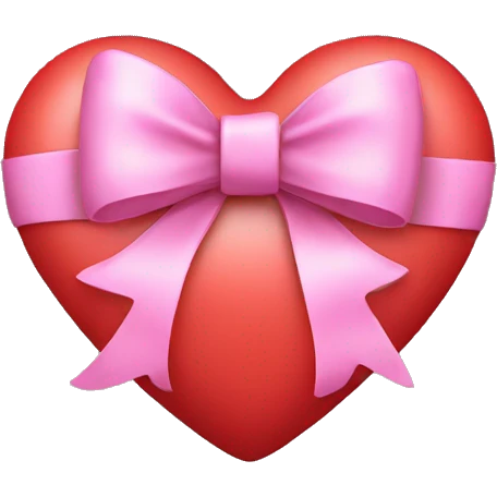 Heart with a bow emoji