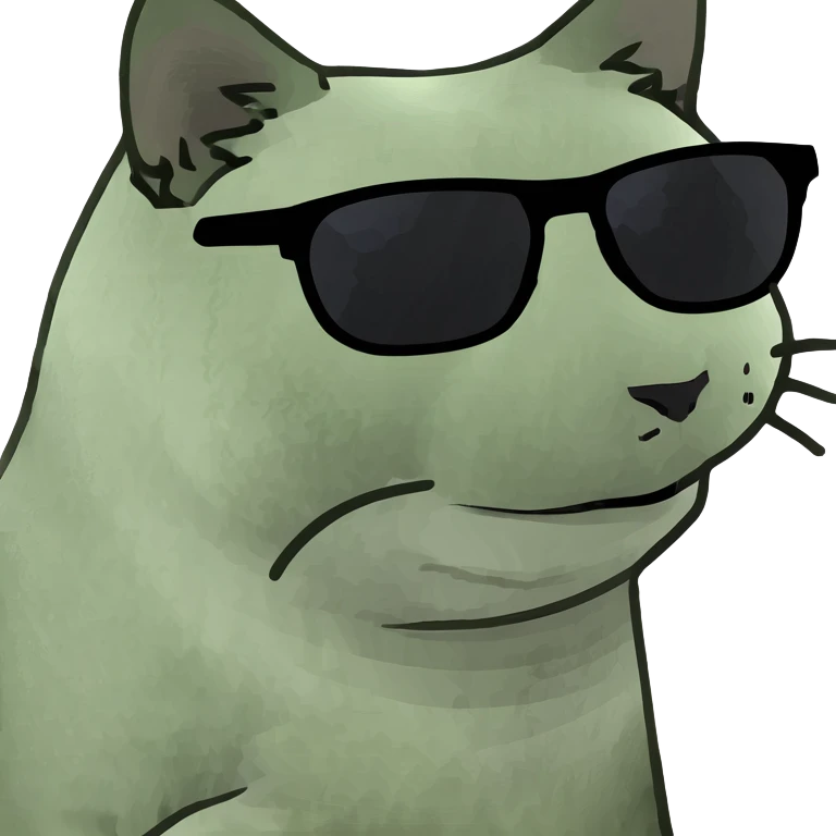 Cat with sunglasses emoji