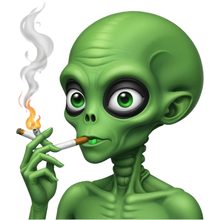 Alien qui fume emoji