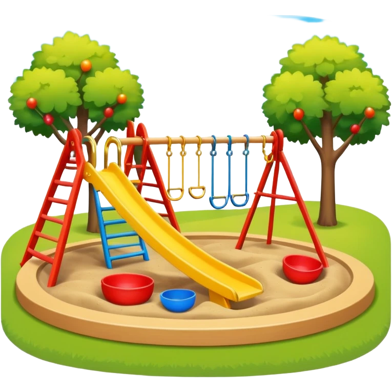 playground with seesaw and sandbox emoji