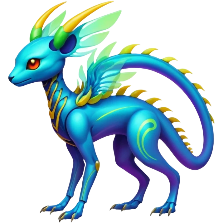 Futuristic Ethereal Modern Fakémon-creature-hybrid Full Body emoji