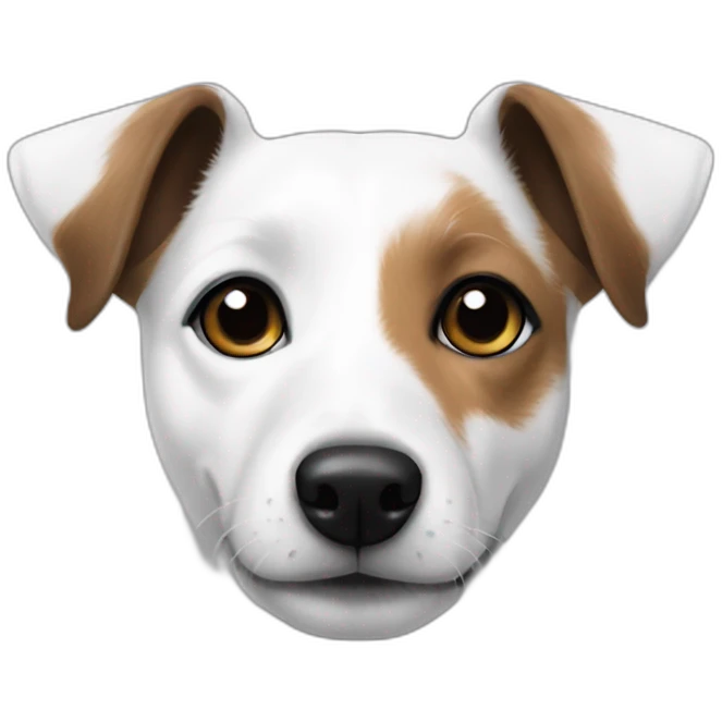 White jack russel black ears emoji