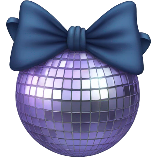 Discoball with  bow on top of it emoji