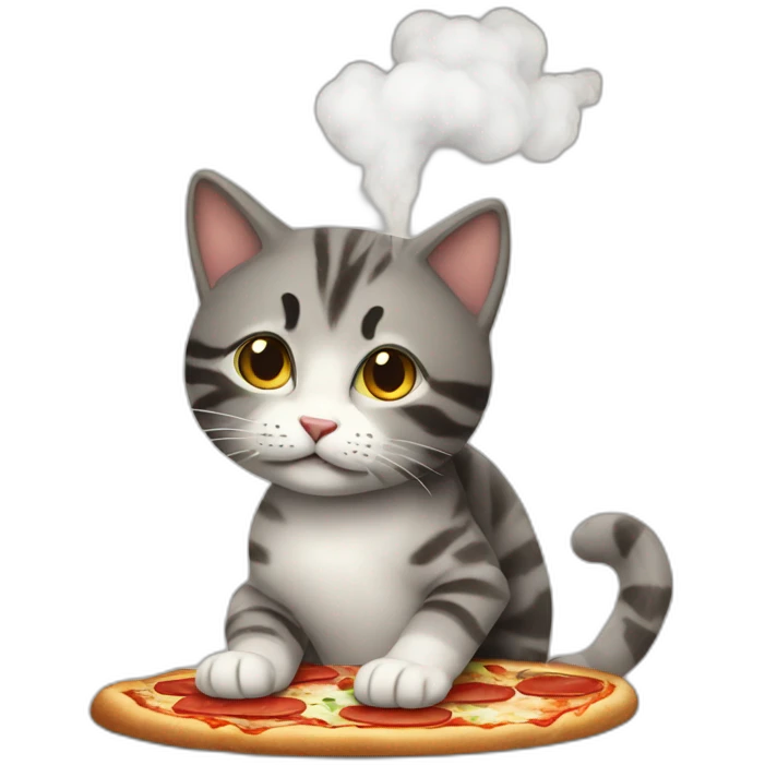 Smoke pizza cat visit children emoji
