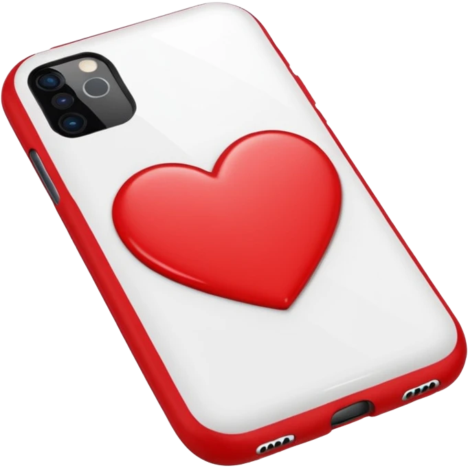 smartphone case with a heart design emoji