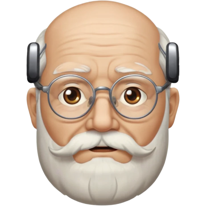 elderly glasses man with long beard emoji