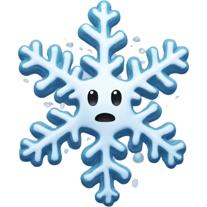 Melting snowflake emoji