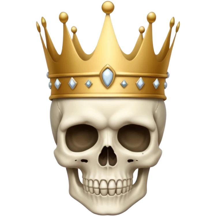 a skull face with a crown emoji