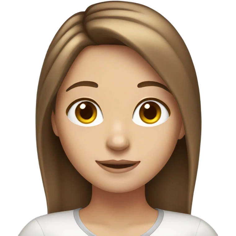 Brown haired white girl with highlights emoji