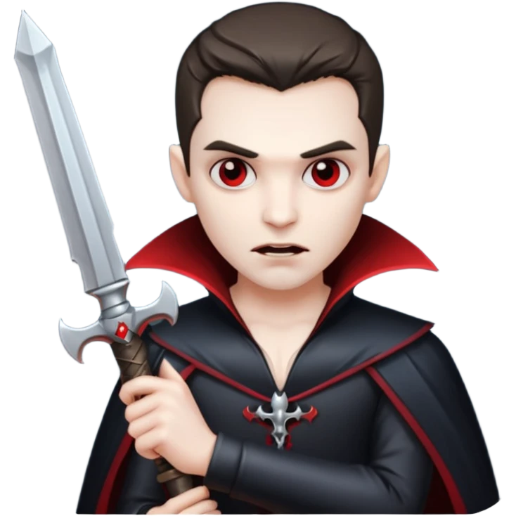 vampire with weapon emoji