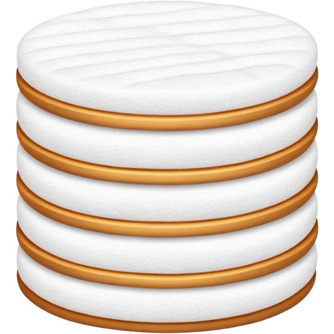 A pack of 50 round cotton pads emoji