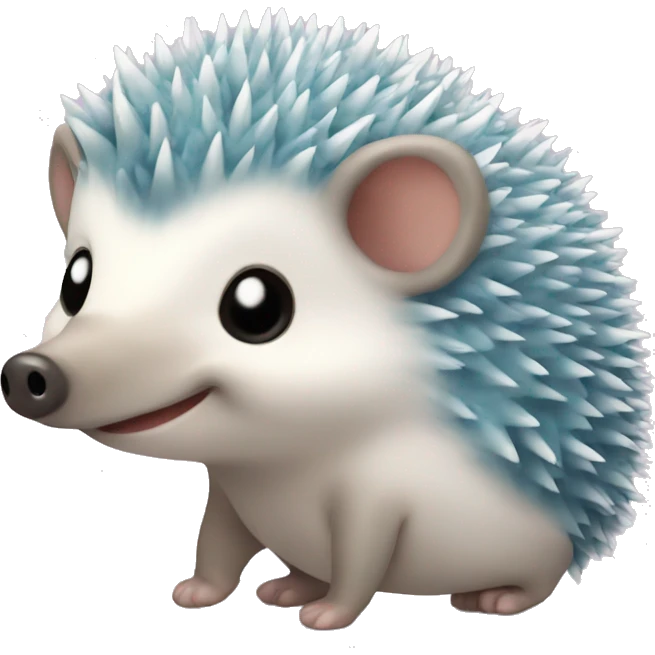 baby hedgehog fused with narwhal emoji