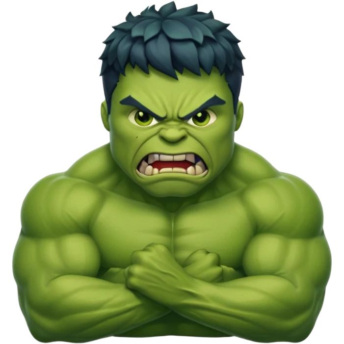 Hulk in angry emoji
