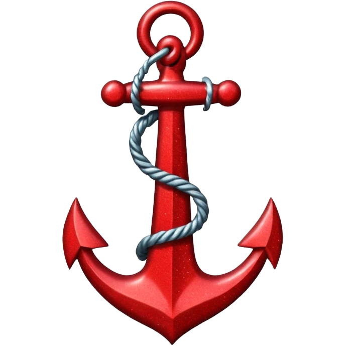 red glitter anchor emoji